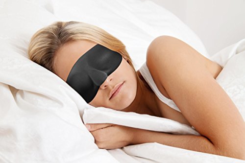 VALNEO Schlafmaske mit flexiblem Gummiband, Samttasche und Ohrstöpseln | für einen tiefen und erholsamen Schlaf | 2 Jahre Zufriedenheitsgarantie | Schlafbrille, Nachtmaske -